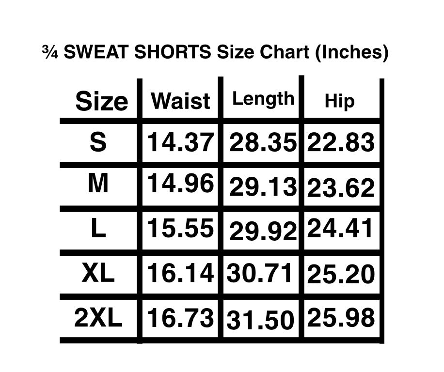 ALOCS x TDF COLLAB 3/4 SWEAT SHORTS